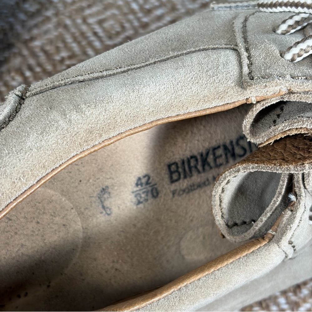 BIRKENSTOCK SUEDE MENS SHOE SIZE 9 42 COLOR SANDS BEIGE MADE IN GERMANY $258 - Picture 10 of 10